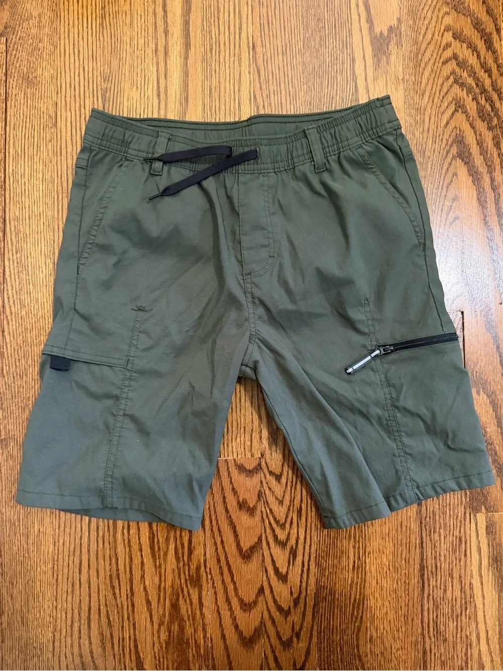 Wrangler Shorts Boys 2 pair Dark Tan Dark Green Size 10/12H